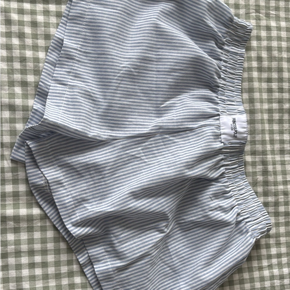 Women's Striped Blue Shorts